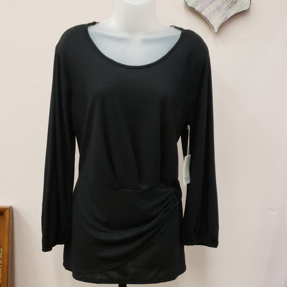 Black Round neck top